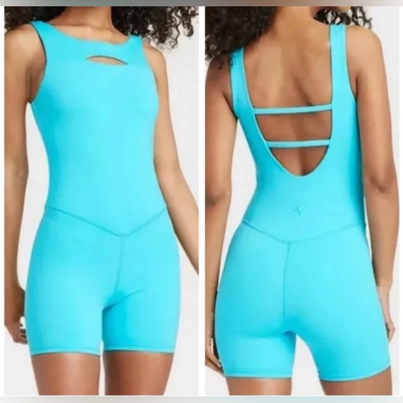 JoyLab Tops Joylab Blue Sleeveless Cutout Athletic One Piece